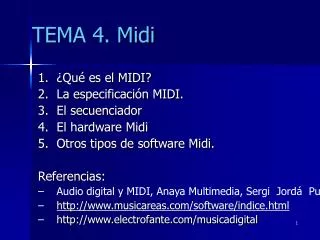 tema 4 midi