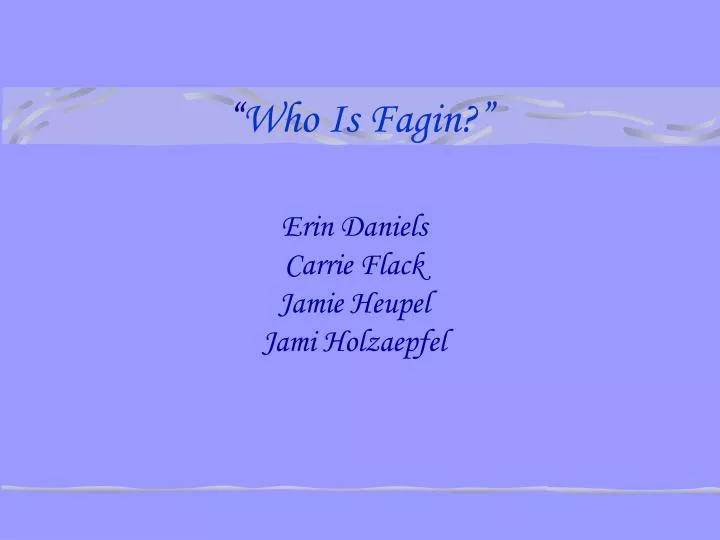 who is fagin