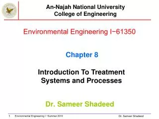 Environmental Engineering I−61350