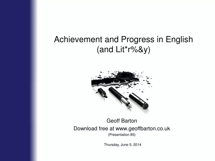 achievement and progress in english and lit r y