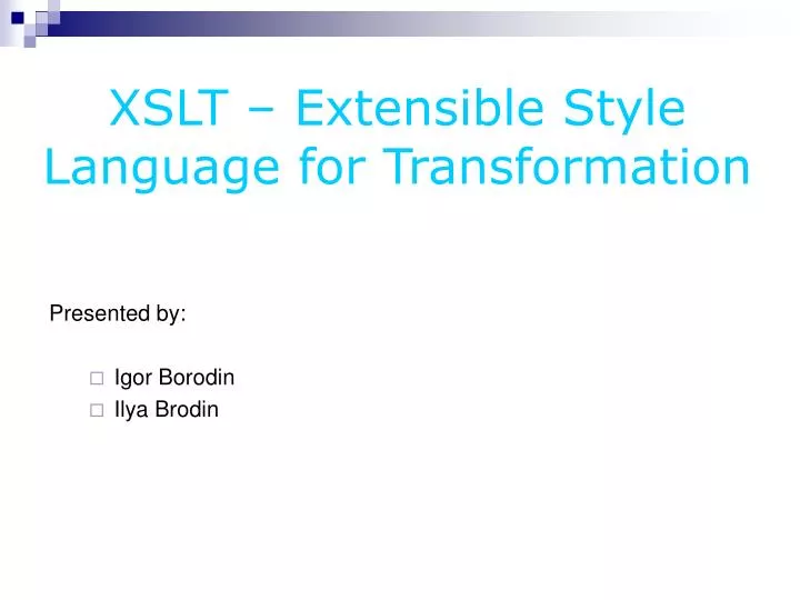 xslt extensible style language for transformation
