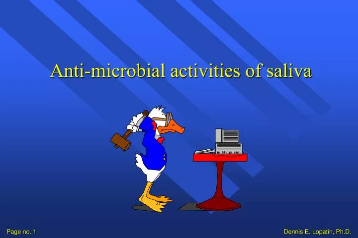 anti microbial activities of saliva