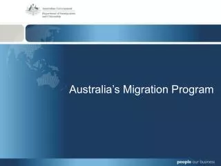 Australia’s Migration Program