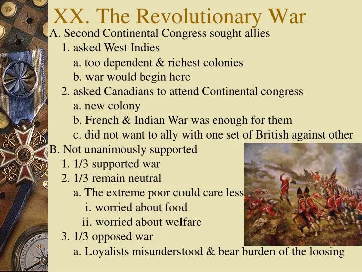 xx the revolutionary war