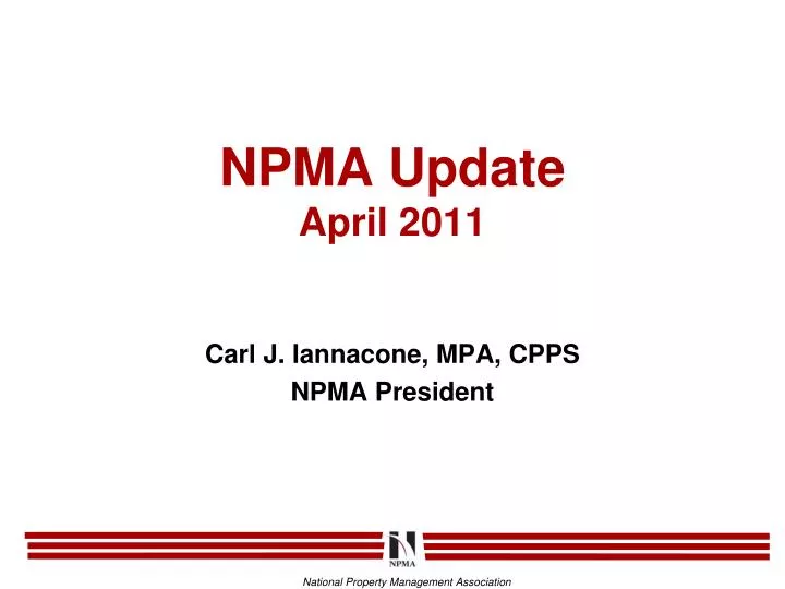 npma update april 2011