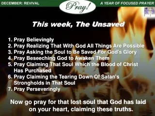 This week, The Unsaved