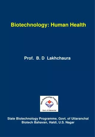 Biotechnology: Human Health