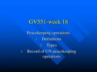 GV551-week 18