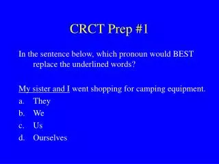CRCT Prep #1