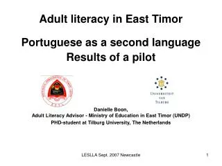 East Timor: history &amp; languages