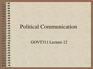 Political Communication
