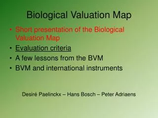 Biological Valuation Map