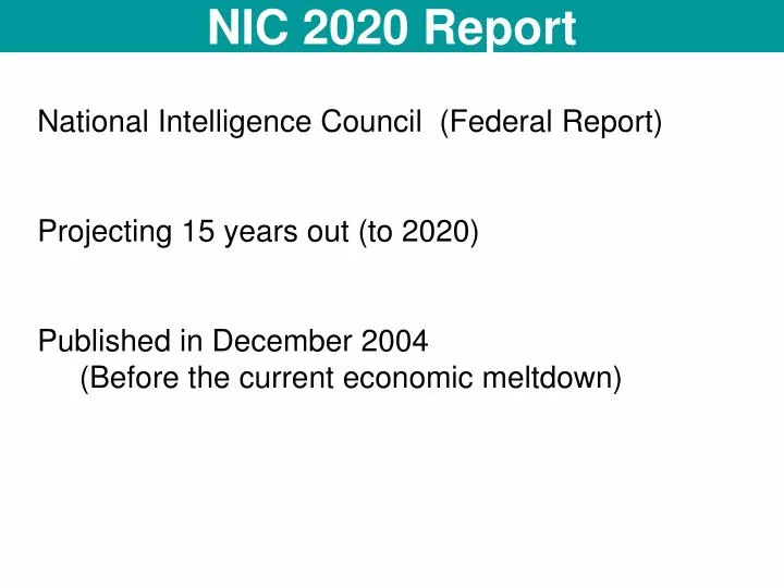 nic 2020 report