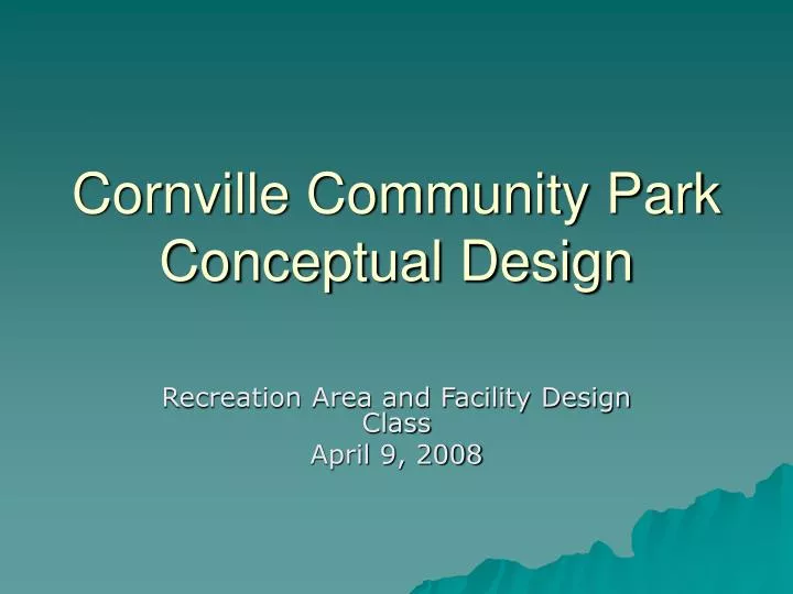 cornville community park conceptual design