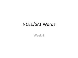 NCEE/SAT Words