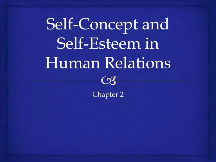 self concept and self esteem in human relations