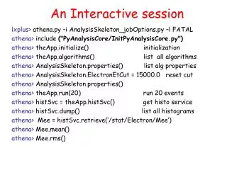 An Interactive session