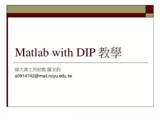 matlab with dip