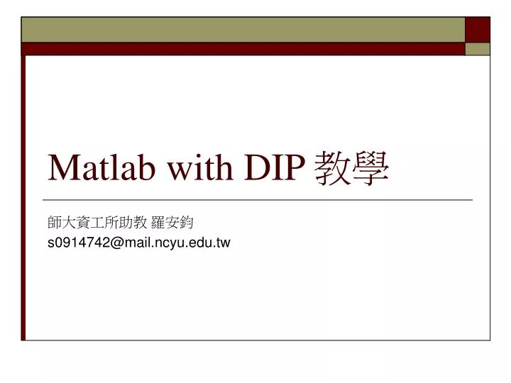 matlab with dip