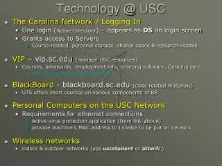 Technology @ USC