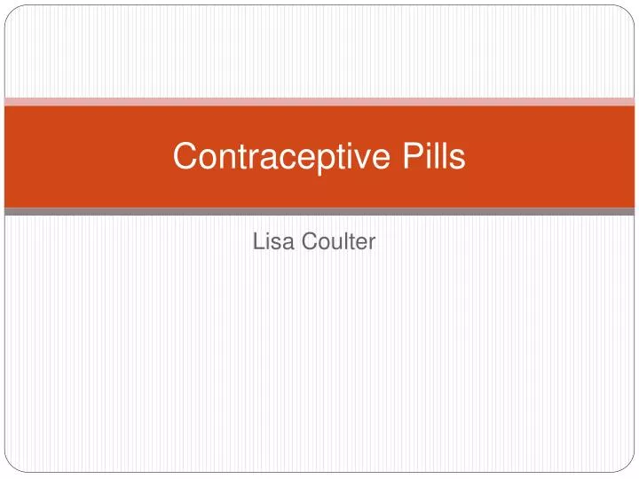 contraceptive pills