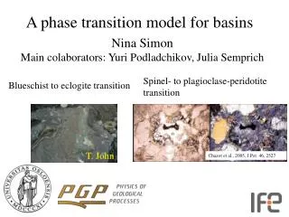 A phase transition model for basins
