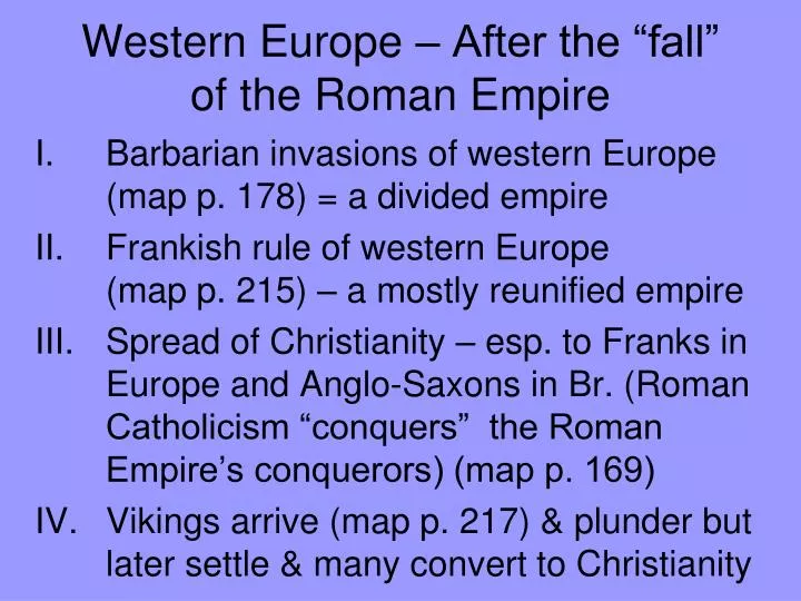 western europe after the fall of the roman empire