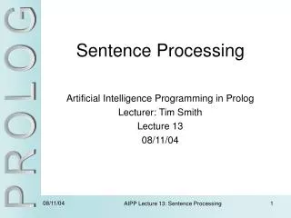 Sentence Processing