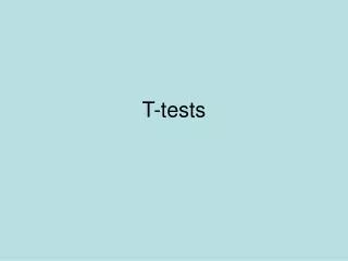 T-tests