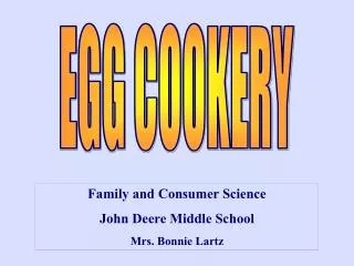 EGG COOKERY