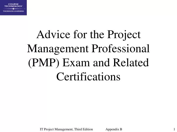 advice for the project management professional pmp exam and related certifications
