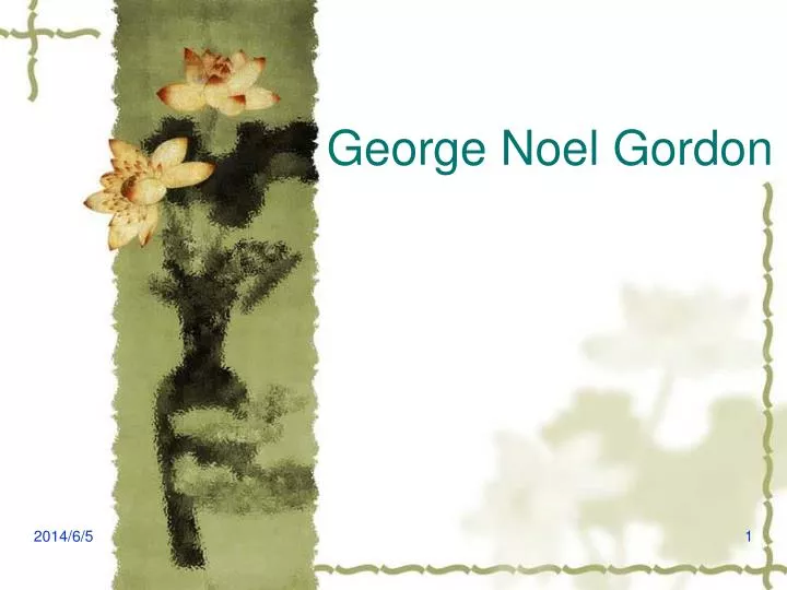 george noel gordon