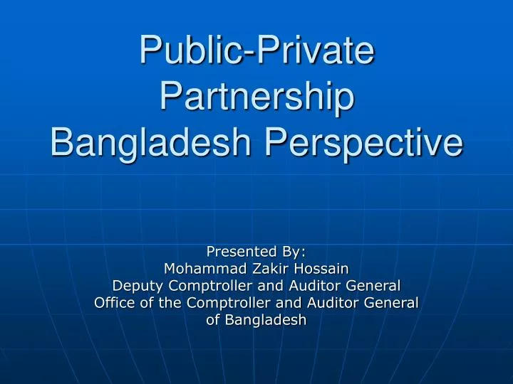 public private partnership bangladesh perspective