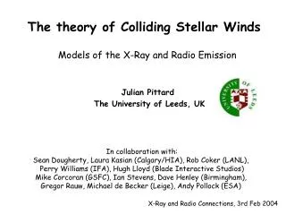 The theory of Colliding Stellar Winds