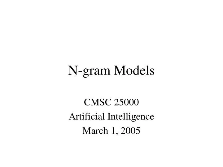 n gram models