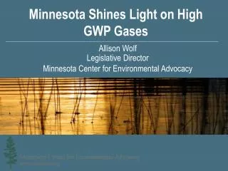 Minnesota Shines Light on High GWP Gases