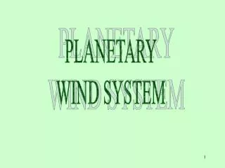 PLANETARY WIND SYSTEM