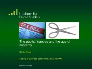 The public finances and the age of austerity