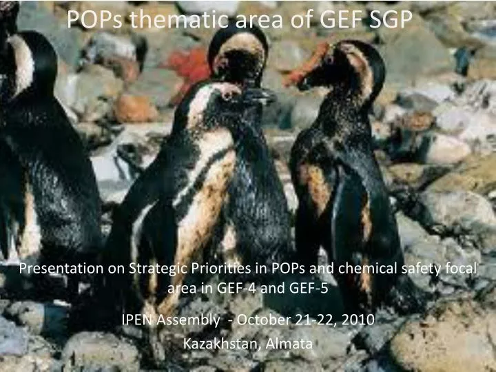 pops thematic area of gef sgp