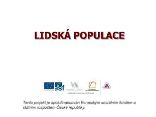 LIDSKÁ POPULACE