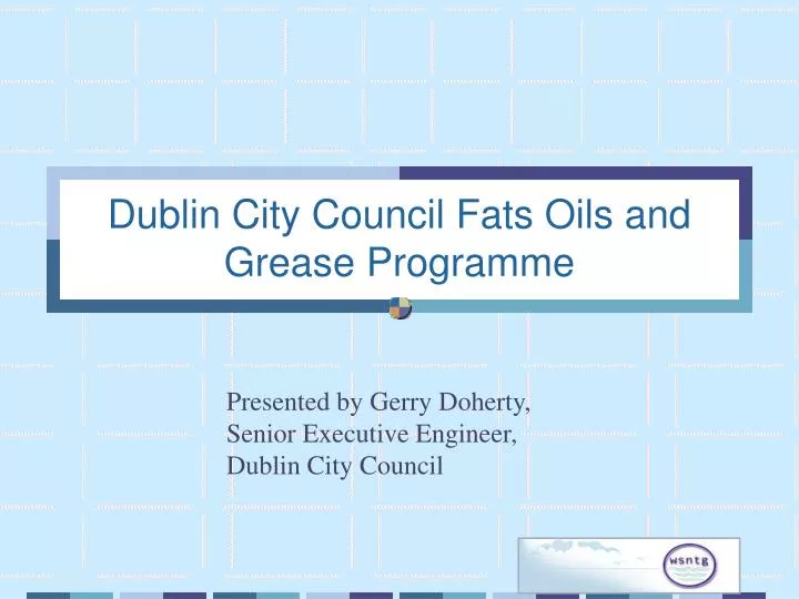 dublin city council fats oils and grease programme