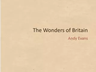 The Wonders of Britain