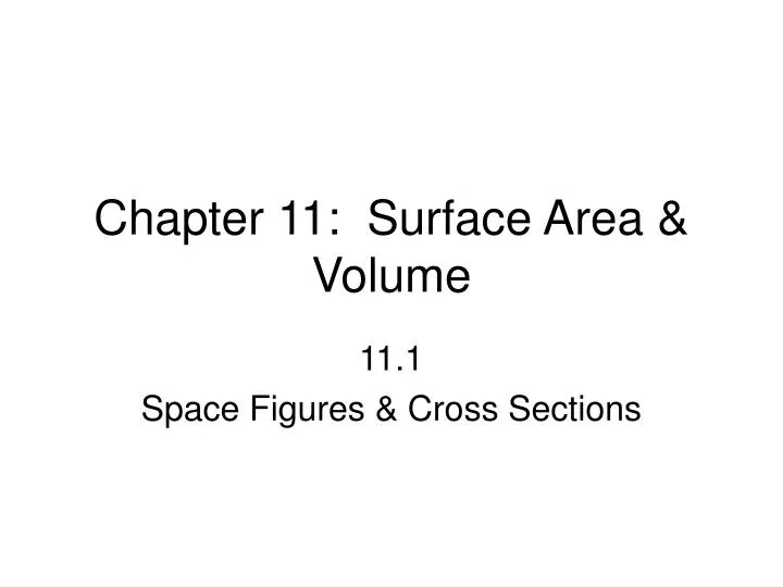 chapter 11 surface area volume