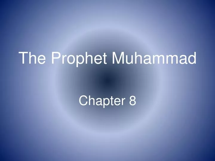 the prophet muhammad