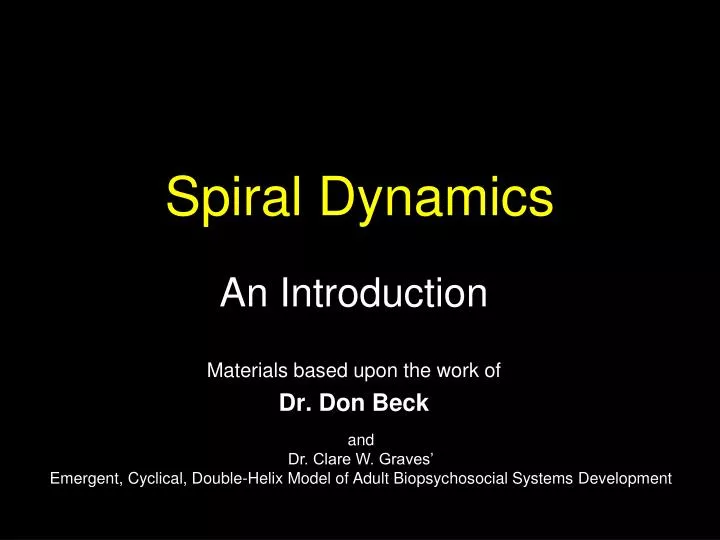 spiral dynamics