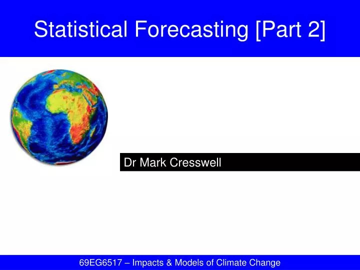 statistical forecasting part 2