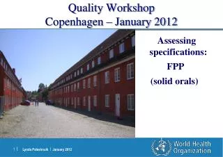 Quality Workshop Copenhagen – January 2012
