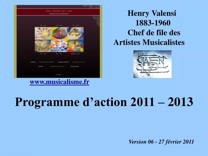 programme d action 2011 2013