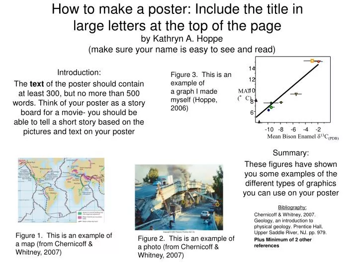 how to make a poster include the title in large letters at the top of the page