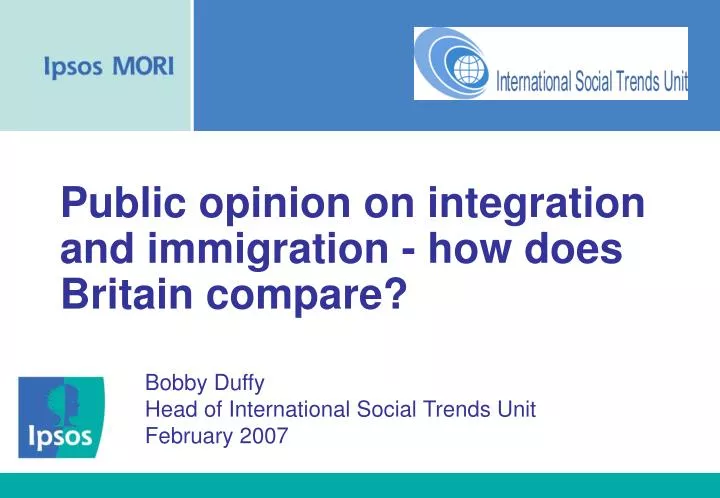 public opinion on integration and immigration how does britain compare